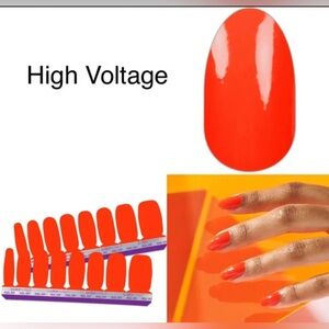 Color Street HIGH VOLTAGE Hot Neon Orange Solid Nail Set
